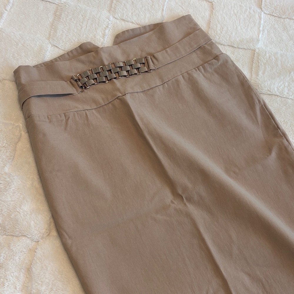 Tan Skirt with Woven Detail